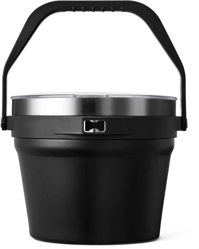 COKTIK 7L Insulated Ice Bucket with Lid，Double Wall Vacuum Stainless Steel Beverage Bucket Keeps Frozen Longer，Holds 6 Longnecks or 3 Bottles of Wine，for Cocktail, Champagne, Large Parties(Black) - Image 1